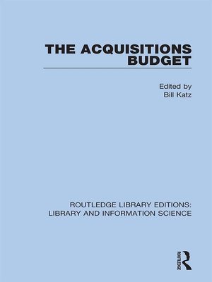 cover image of The Acquisitions Budget